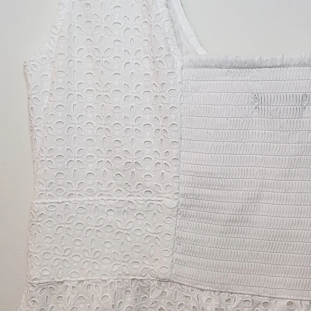 NWT J.Crew Eyelet Button-Front Sleeveless Midi Dress Size 8 - Picture 15 of 16